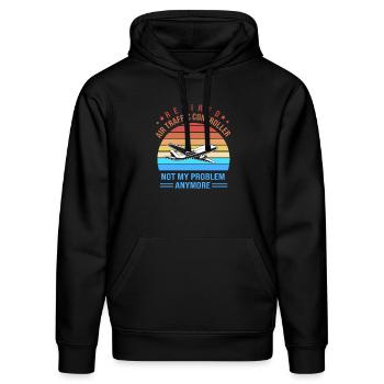 Air traffic controller - Stanley/Stella DRUMMER Unisex Organic Hoodie - black - Front - Marisol (170cm) & Nik (191cm)