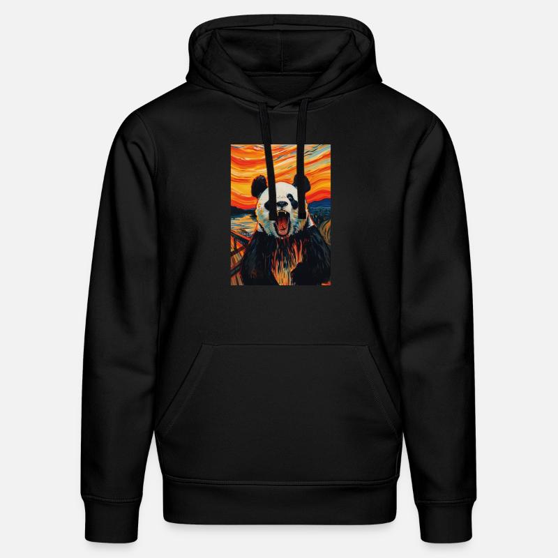 Panda - Sweat à capuche bio DRUMMER Stanley/Stella Unisexe - noir