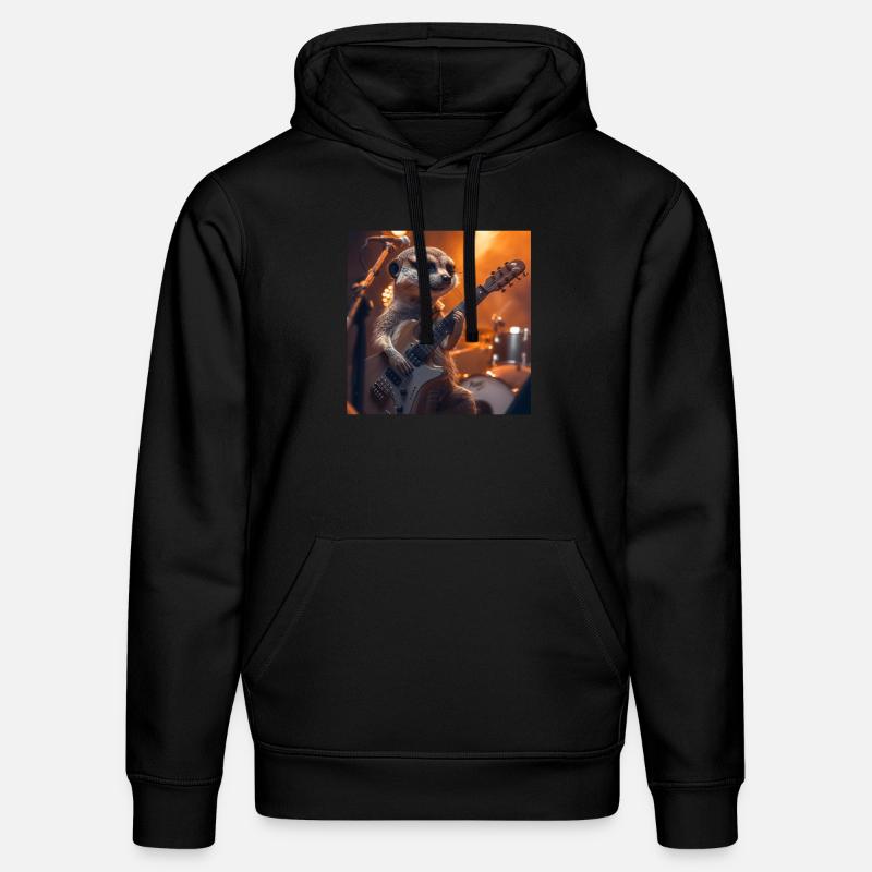 Erdmännchen - Stanley/Stella Unisex Bio-Hoodie DRUMMER  - Schwarz