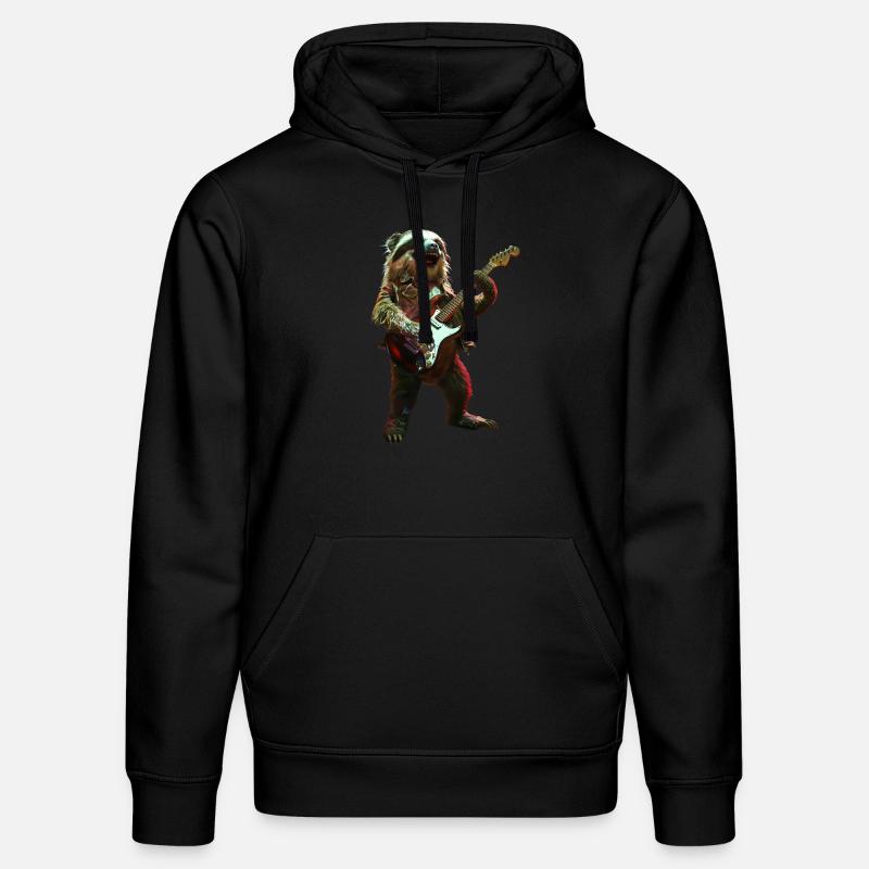 Faultier - Stanley/Stella Unisex Bio-Hoodie DRUMMER  - Schwarz