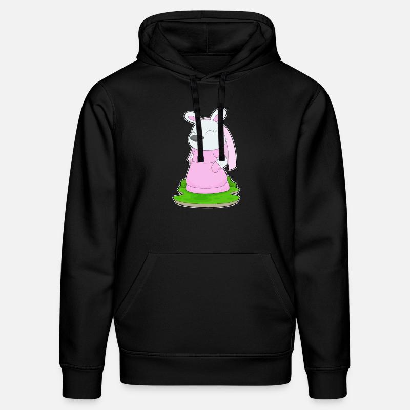Lapin Voile de mariée Mariage - Sweat à capuche bio DRUMMER Stanley/Stella Unisexe - noir