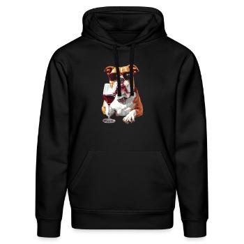 Bulldogge - Stanley/Stella Unisex Bio-Hoodie DRUMMER  - Schwarz - Vorne - Marisol (170cm) & Nik (191cm)