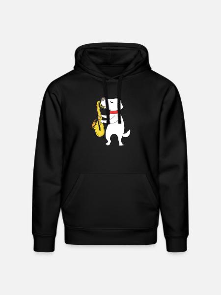 Saxophone Saxophonist - Stanley/Stella DRUMMER Unisex Organic Hoodie - black