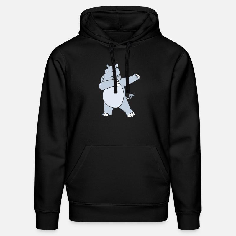 Hippopotame - Sweat à capuche bio DRUMMER Stanley/Stella Unisexe - noir