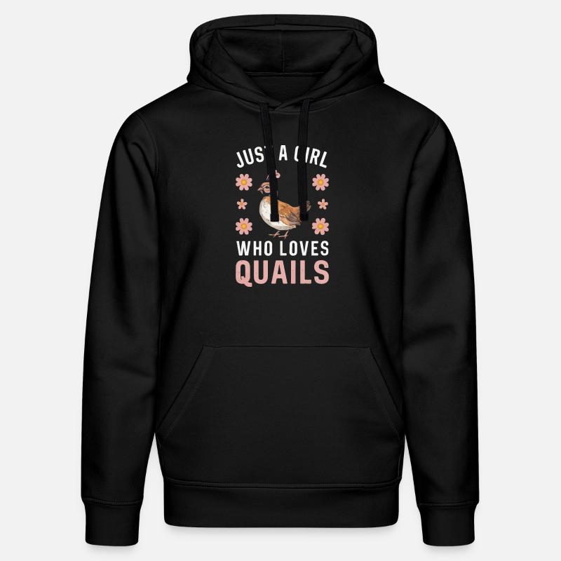 Caille Oiseau Cailles - Sweat à capuche bio DRUMMER Stanley/Stella Unisexe - noir