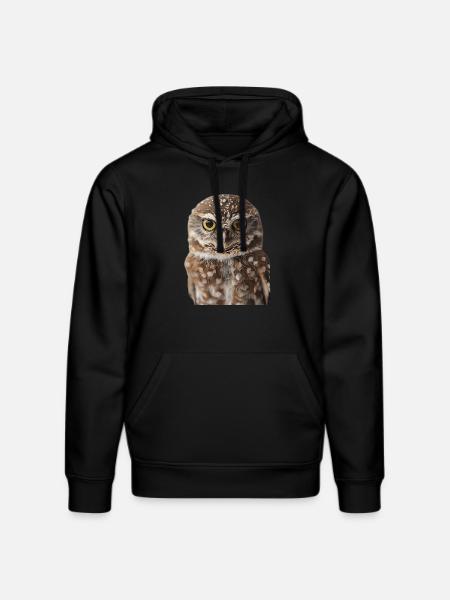 Eule - Stanley/Stella Unisex Bio-Hoodie DRUMMER - Schwarz