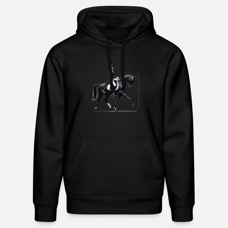 Cavalière de dressage - Sweat à capuche bio DRUMMER Stanley/Stella Unisexe - noir