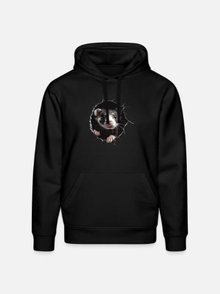 Frettchen - Stanley/Stella Unisex Bio-Hoodie DRUMMER  - Schwarz