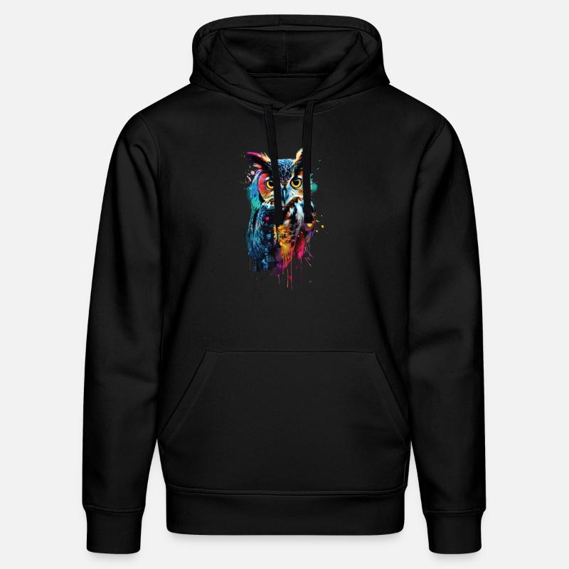 Eule - Stanley/Stella Unisex Bio-Hoodie DRUMMER  - Schwarz