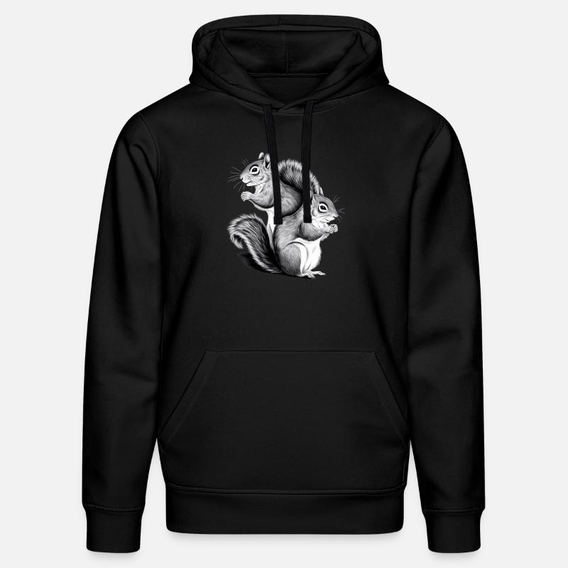 Écureuil - Sweat à capuche bio DRUMMER Stanley/Stella Unisexe - noir