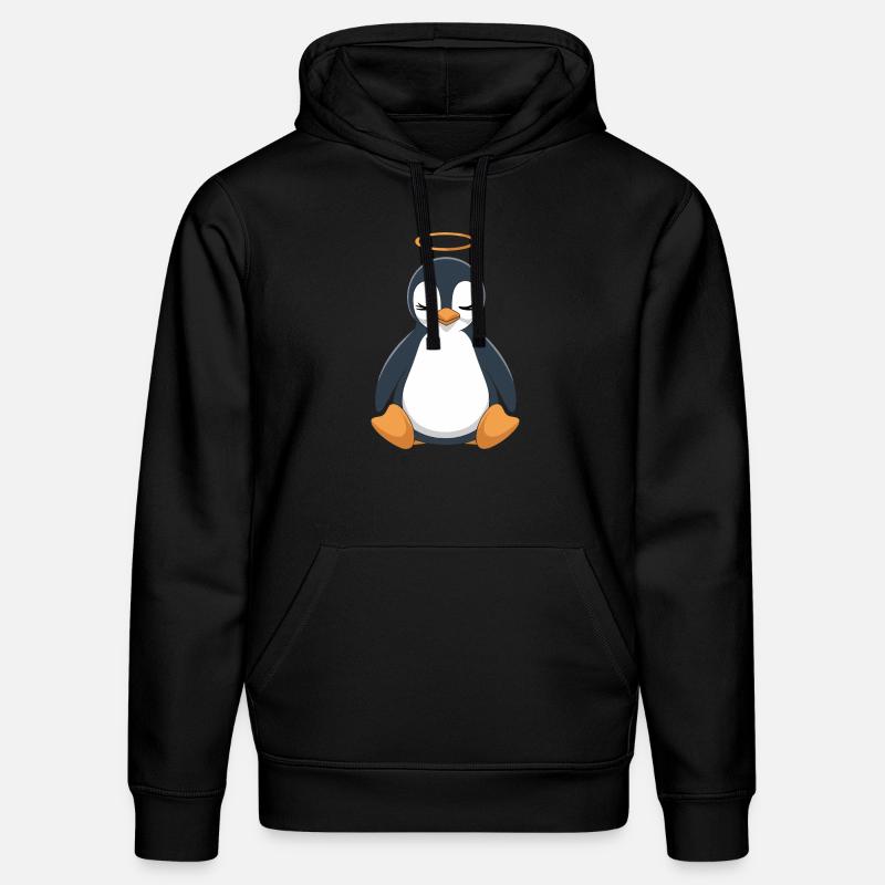 Pingouin mignon avec halo - Sweat à capuche bio DRUMMER Stanley/Stella Unisexe - noir