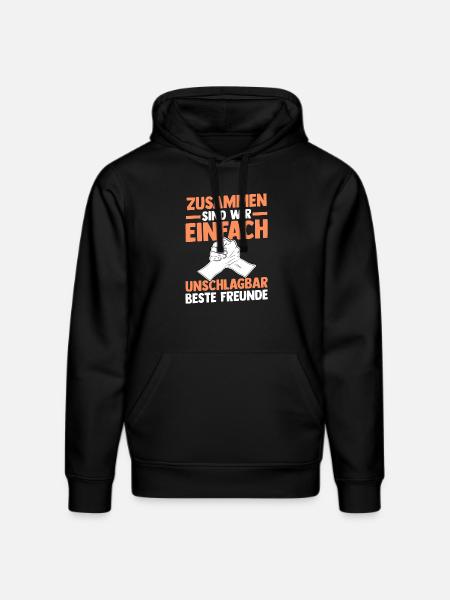 Beste Freunde - Stanley/Stella Unisex Bio-Hoodie DRUMMER  - Schwarz