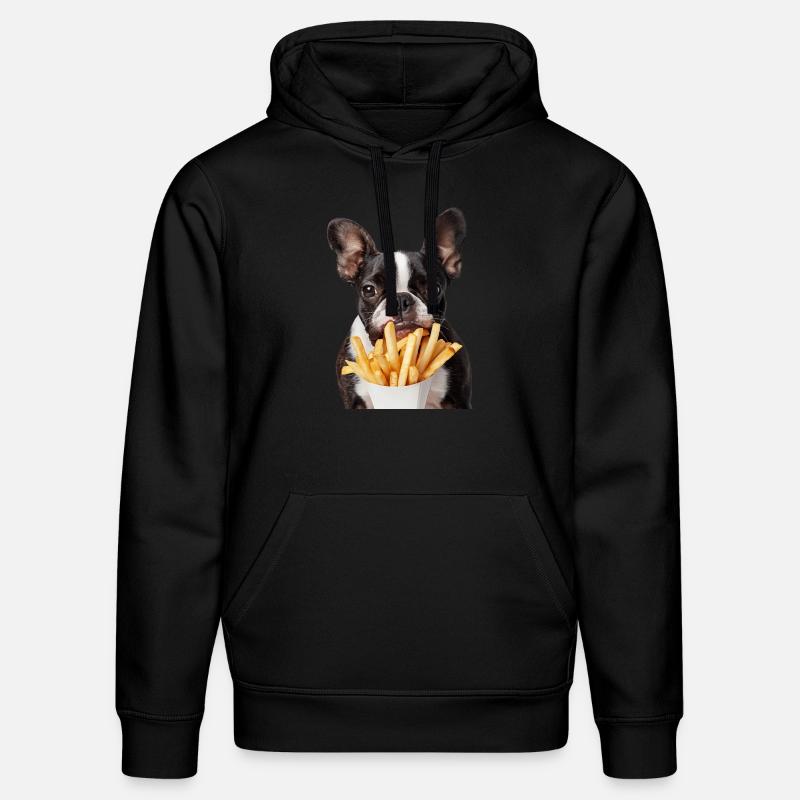 Boston Terrier - Stanley/Stella Unisex Bio-Hoodie DRUMMER  - Schwarz