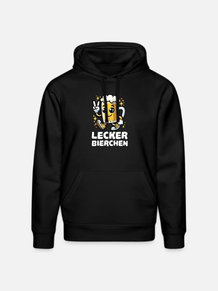 Lecker Bierchen Cartoon - Stanley/Stella Unisex Bio-Hoodie DRUMMER  - Schwarz