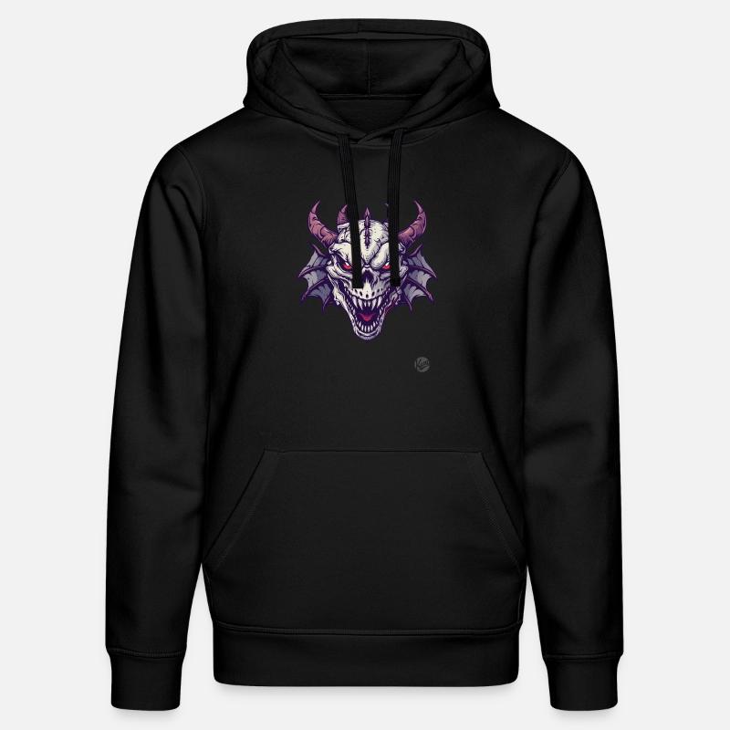 L’horreur du dragon crâne - Sweat à capuche bio DRUMMER Stanley/Stella Unisexe - noir