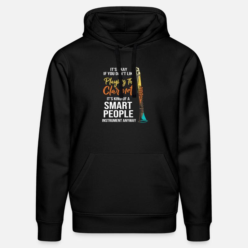 Clarinette - Sweat à capuche bio DRUMMER Stanley/Stella Unisexe - noir