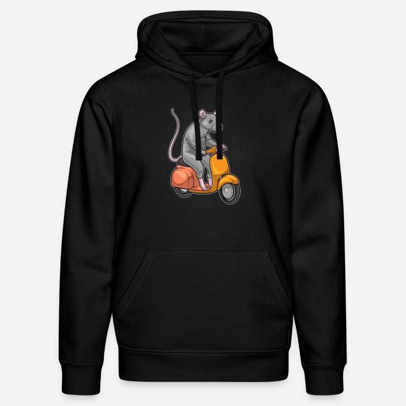 Ratte Motorroller - Stanley/Stella Unisex Bio-Hoodie DRUMMER  - Schwarz