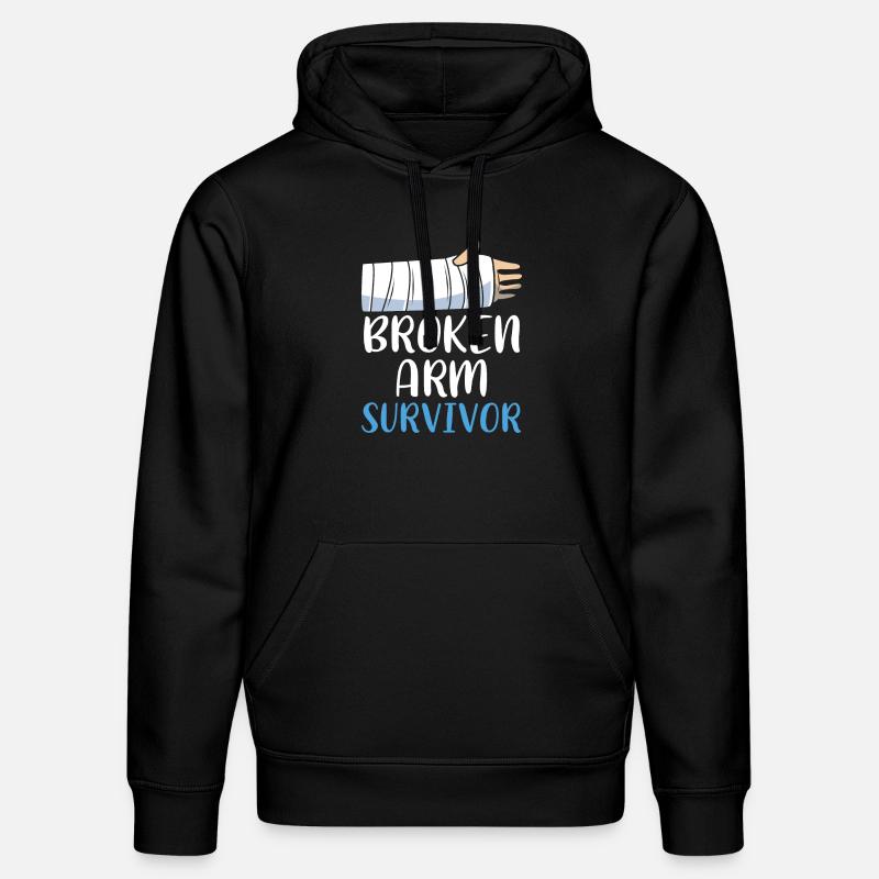 Gebrochener Arm Knochen Knochenbruch - Stanley/Stella Unisex Bio-Hoodie DRUMMER  - Schwarz