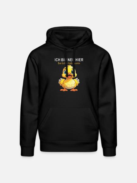 I'M NEW HERE, BE NICE - Stanley/Stella DRUMMER Unisex Organic Hoodie - black
