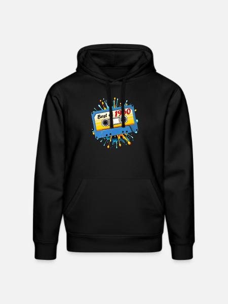 1950 MUSIC CASSETTE BEST OF - Stanley/Stella DRUMMER Unisex Organic Hoodie - black