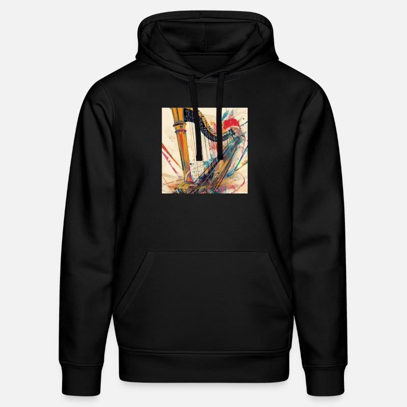 Harpe - Sweat à capuche bio DRUMMER Stanley/Stella Unisexe - noir