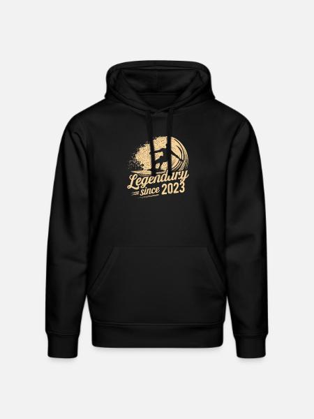 Legendary since 2023 Birthday Surfer - Stanley/Stella DRUMMER Unisex Organic Hoodie - black