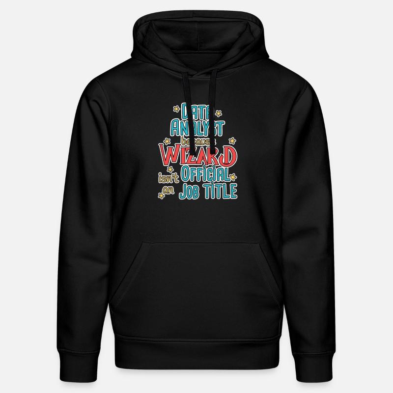 Data Analyst Wizard - Stanley/Stella Unisex Bio-Hoodie DRUMMER  - Schwarz