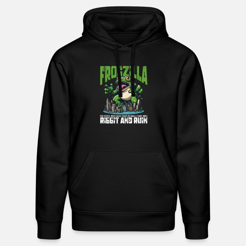 RIBBIT ET RUINE - FROGZILLA - Sweat à capuche bio DRUMMER Stanley/Stella Unisexe - noir