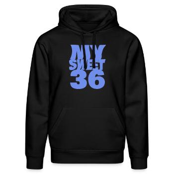 Sweet 36 - Stanley/Stella Unisex Bio-Hoodie DRUMMER  - Schwarz - Vorne - Marisol (170cm) & Nik (191cm)
