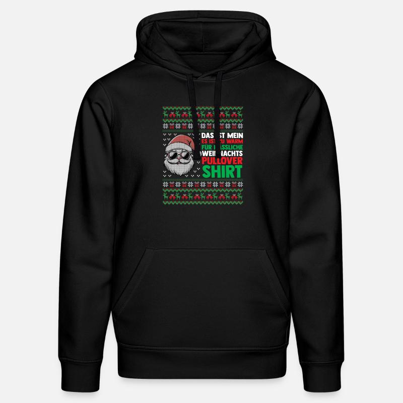 Père Noël Noël laid Noël - Sweat à capuche bio DRUMMER Stanley/Stella Unisexe - noir