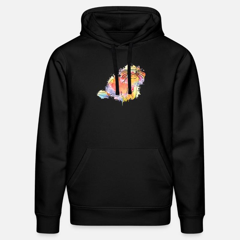 Loutre Aquarelle - Sweat à capuche bio DRUMMER Stanley/Stella Unisexe - noir