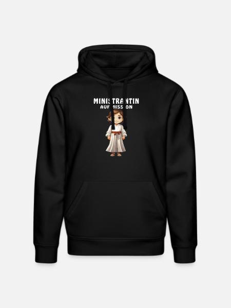 ALTAR BOY ON A MISSION - Stanley/Stella DRUMMER Unisex Organic Hoodie - black
