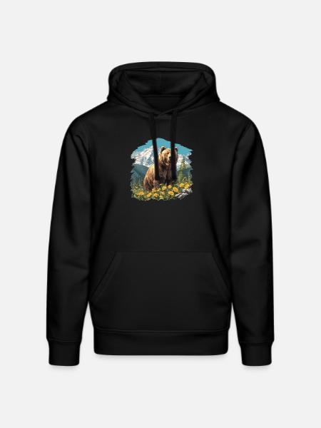 grizzly bears Grizzly bear - Stanley/Stella DRUMMER Unisex Organic Hoodie - black