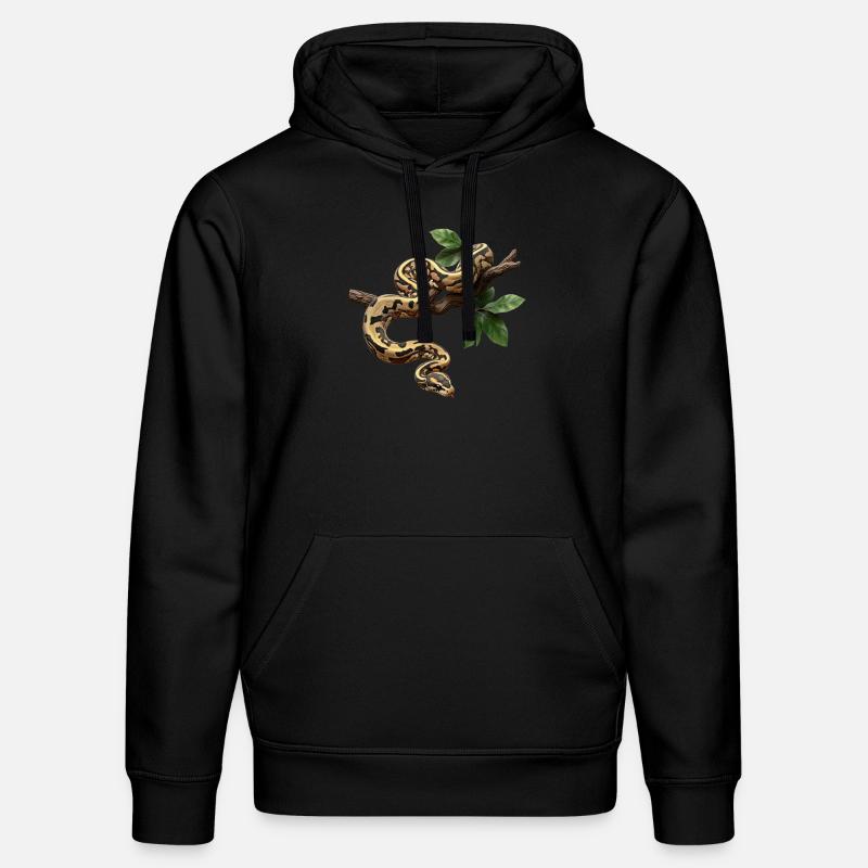 Königspython Schlangen Liebhaber Terrarium Python - Stanley/Stella Unisex Bio-Hoodie DRUMMER  - Schwarz