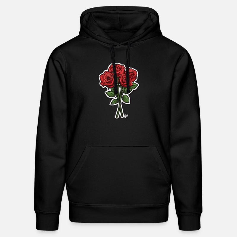 Un bouquet de roses - Sweat à capuche bio DRUMMER Stanley/Stella Unisexe - noir