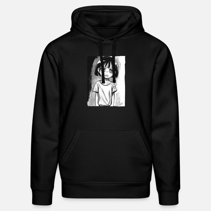 Fille alternative de dessin animé - Sweat à capuche bio DRUMMER Stanley/Stella Unisexe - noir