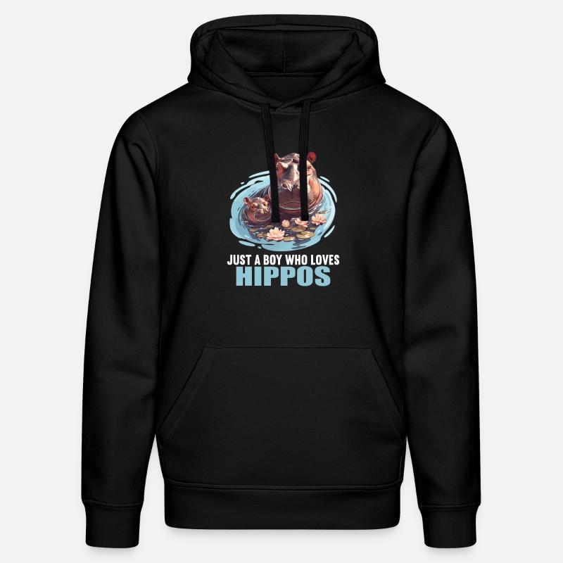 Hippopotame Hippopotame - Sweat à capuche bio DRUMMER Stanley/Stella Unisexe - noir