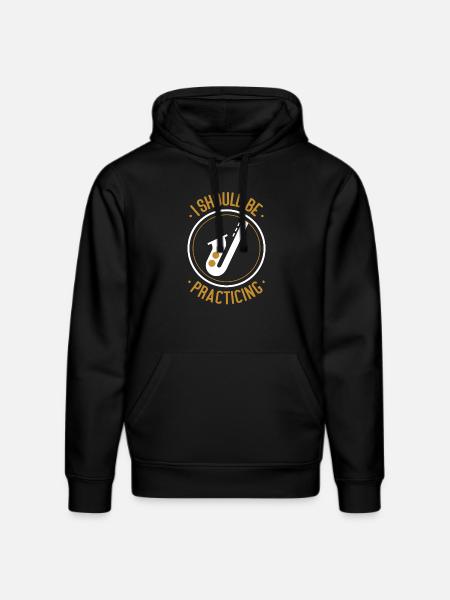 Saxophones I Should Be Practicing - Stanley/Stella DRUMMER Unisex Organic Hoodie - black