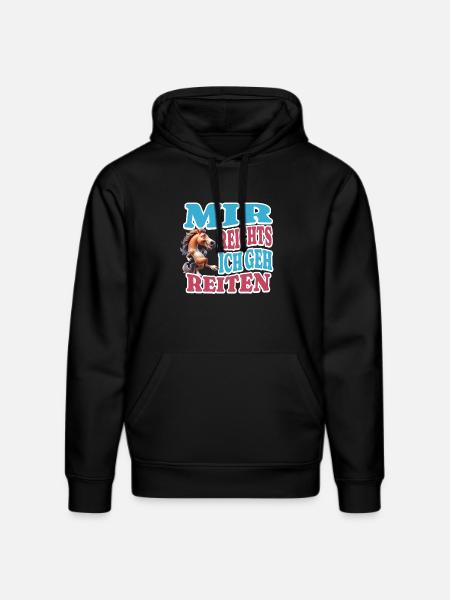 Mir reicht's Reiten - Stanley/Stella Unisex Bio-Hoodie DRUMMER - Schwarz