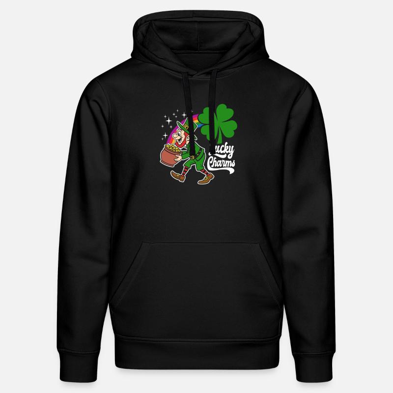 Porte-bonheur - Lutin - Saint-Patrick - Sweat à capuche bio DRUMMER Stanley/Stella Unisexe - noir