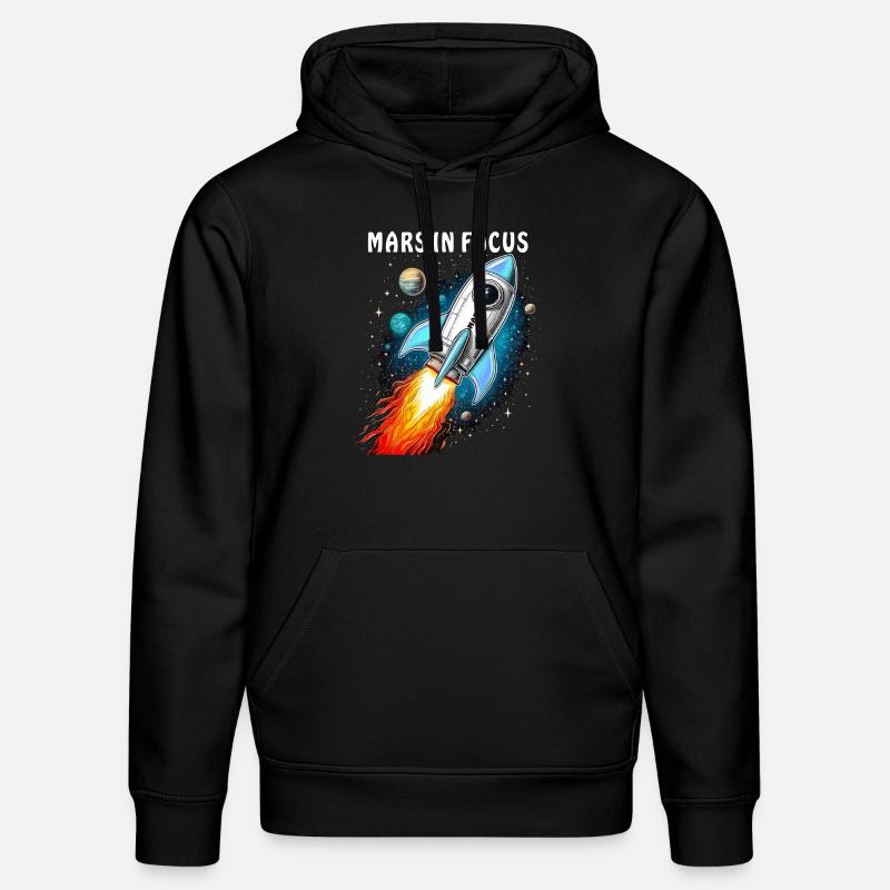 RAKETE MARS IN FOCUS - Stanley/Stella Unisex Bio-Hoodie DRUMMER  - Schwarz