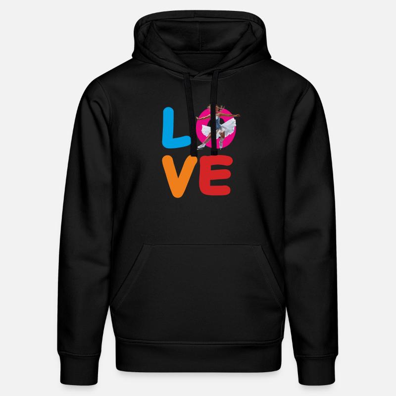 EISKUNSTLAUF LOVE - Stanley/Stella Unisex Bio-Hoodie DRUMMER  - Schwarz
