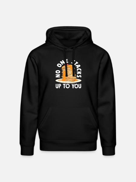 Pancakes Nobody Stacks Higher - Stanley/Stella DRUMMER Unisex Organic Hoodie - black