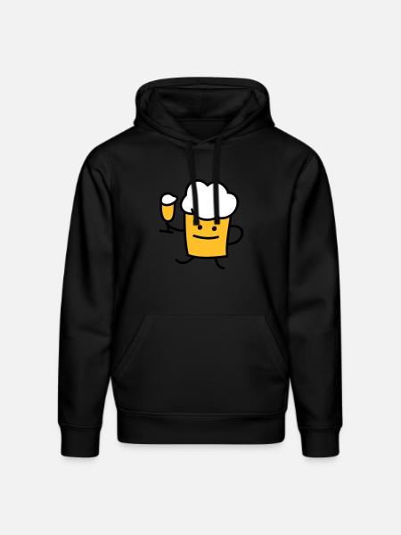 Beer with beer - Stanley/Stella DRUMMER Unisex Organic Hoodie - black