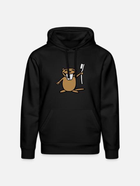 Beaver - Stanley/Stella DRUMMER Unisex Organic Hoodie - black