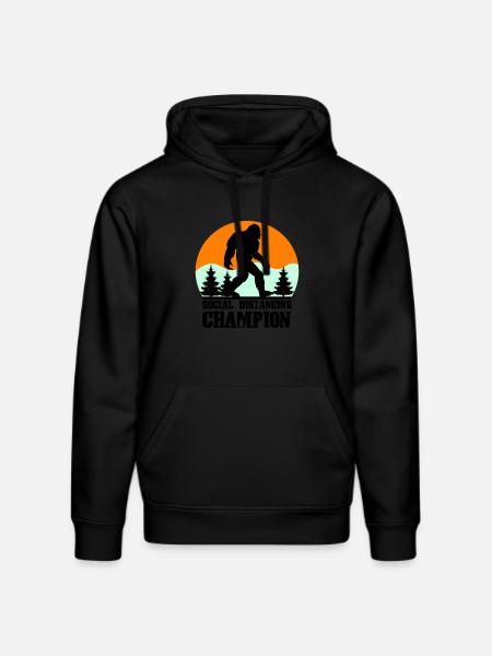 big foot social distancing - Stanley/Stella DRUMMER Unisex Organic Hoodie - black
