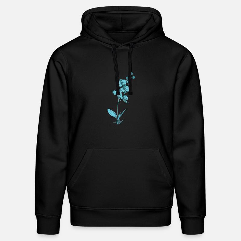 Plante, Orchidée, Fleur, Plante - Sweat à capuche bio DRUMMER Stanley/Stella Unisexe - noir
