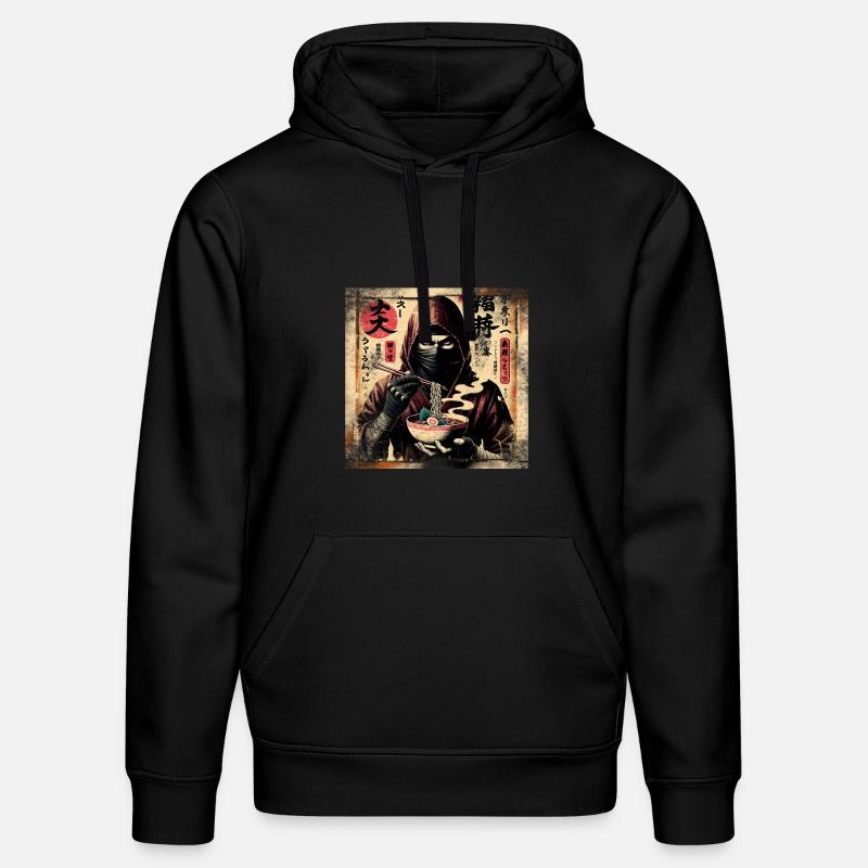 Ramen Ninja Grunge Style d’affiche - Sweat à capuche bio DRUMMER Stanley/Stella Unisexe - noir
