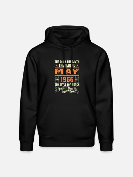 Birthday May 1966 - May 1966 - Stanley/Stella DRUMMER Unisex Organic Hoodie - black