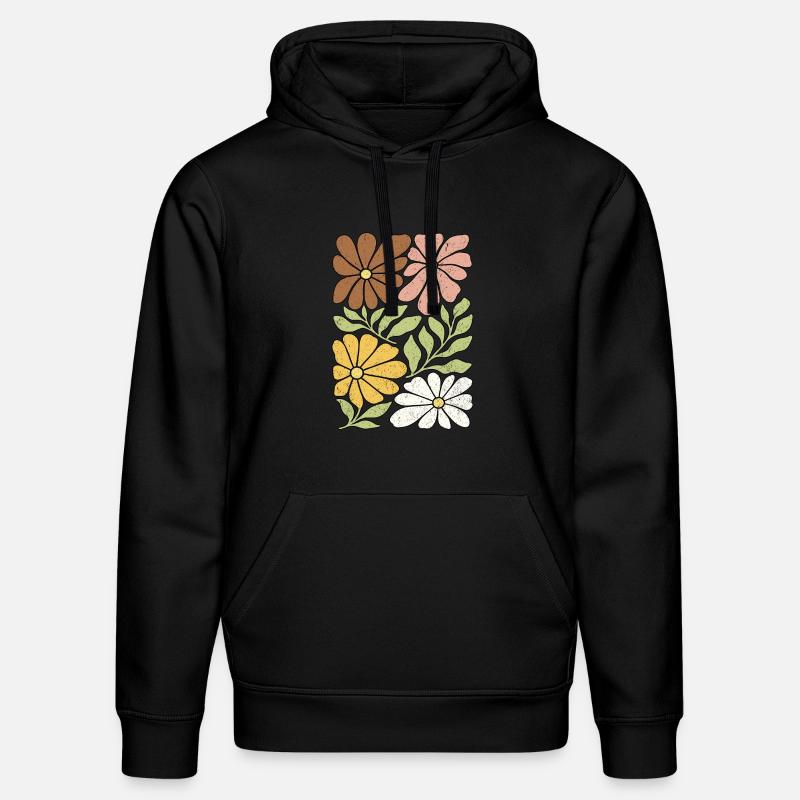 Fleurs sauvages Boho - Sweat à capuche bio DRUMMER Stanley/Stella Unisexe - noir